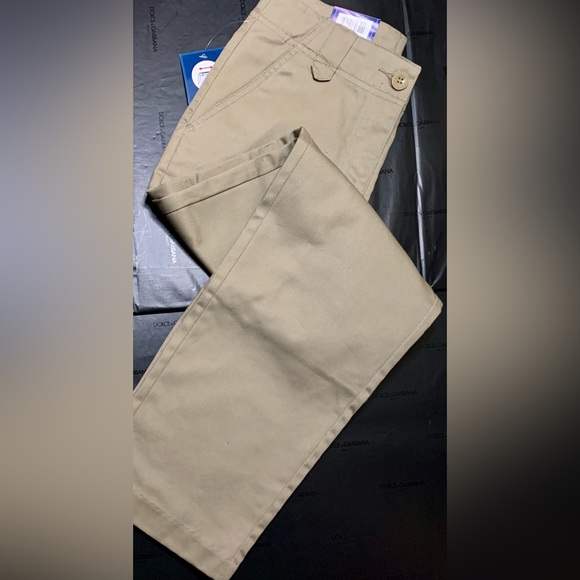 💥Universal School Uniforms 61072 Girls Low Rise Waist Pant Khaki 12💥#US6yUS7 - Picture 2 of 10